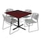 Cain Cain Square Table & Chair Set, Wood, Metal, Polypropylene Top TB4848MH44GY - alternate 1